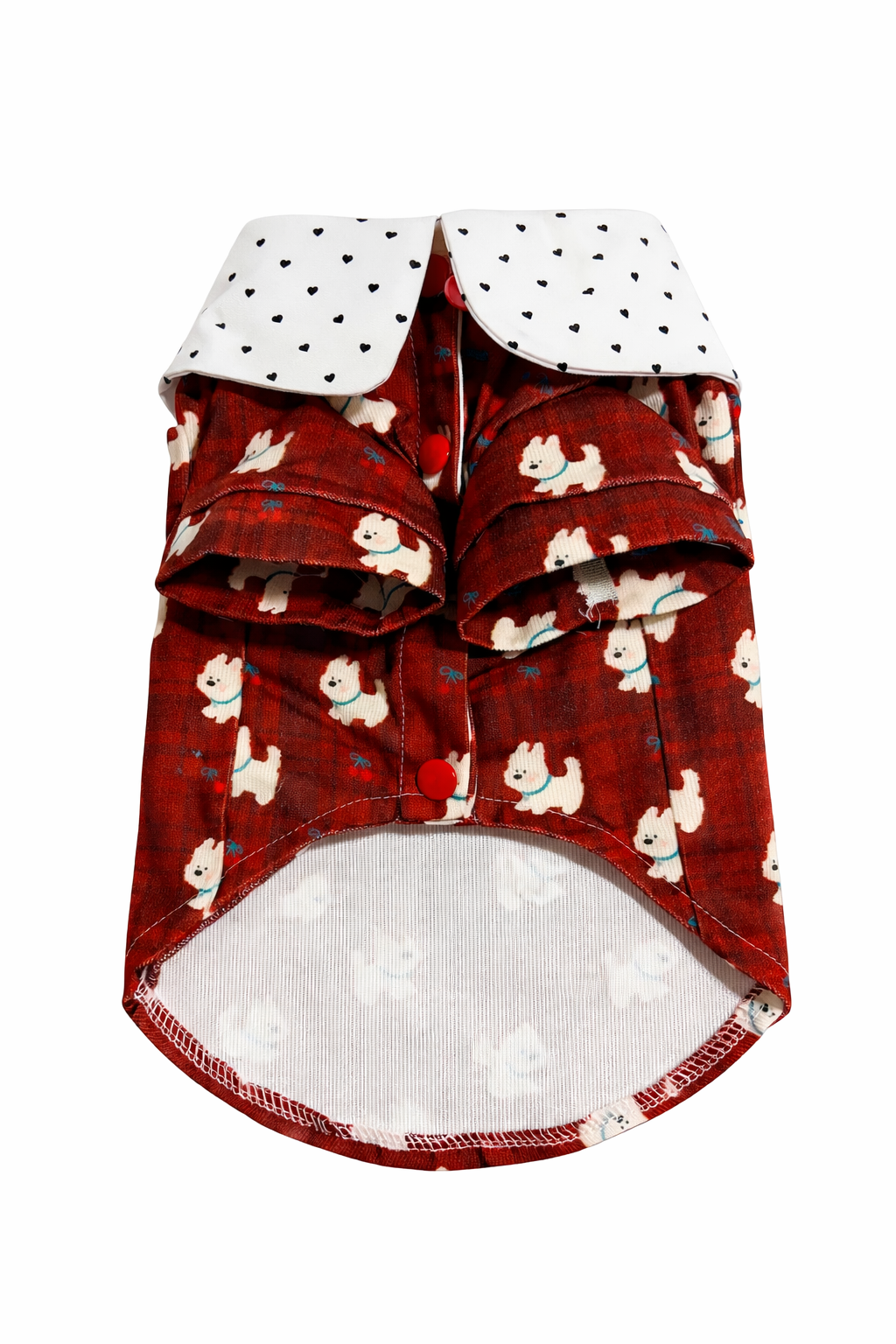 Retro della camicia per cane Amore Rosso