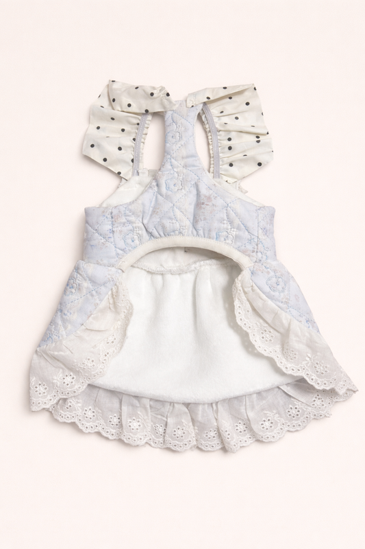 Dettaglio gonna per cane Fiori d’Inverno