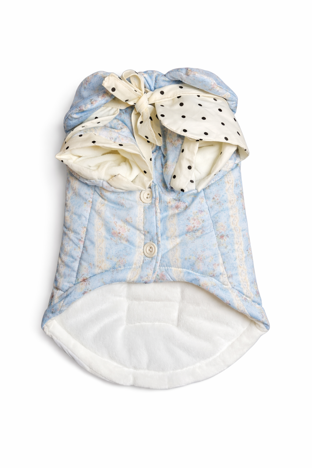 Fronte del cappotto per cane Fiore d’Inverno
