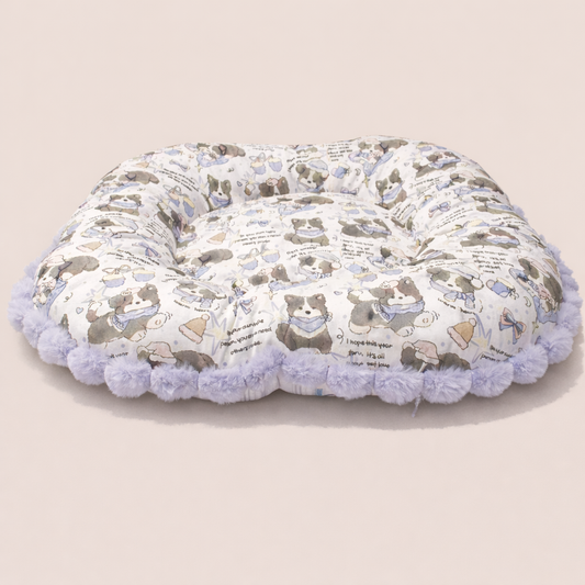 Letto morbido per cani e gatti Pavora Pet con fantasia cartoon e bordo soffice
