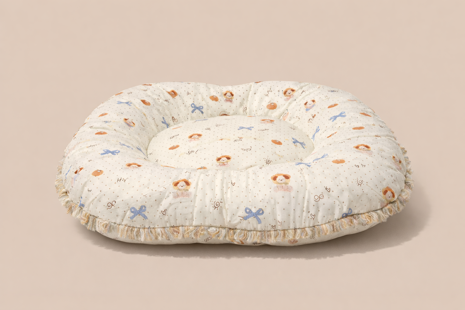 Cuscino rotondo per cani e gatti Pavora Pet, letto morbido e confortevole
